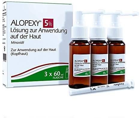 Alopexy Minoxidil 5% 3x60ml=180ml Pierre Fabre Hair Loss Grow