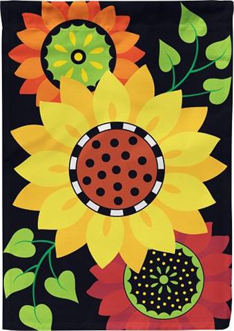 Sunflowers Applique Flag